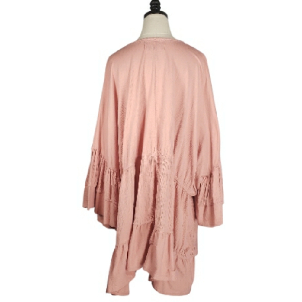 Free People Beach El Mar Mini Dress Tiered Crinkle Bell Boho Coastal Vacation XS - Picture 9 of 9